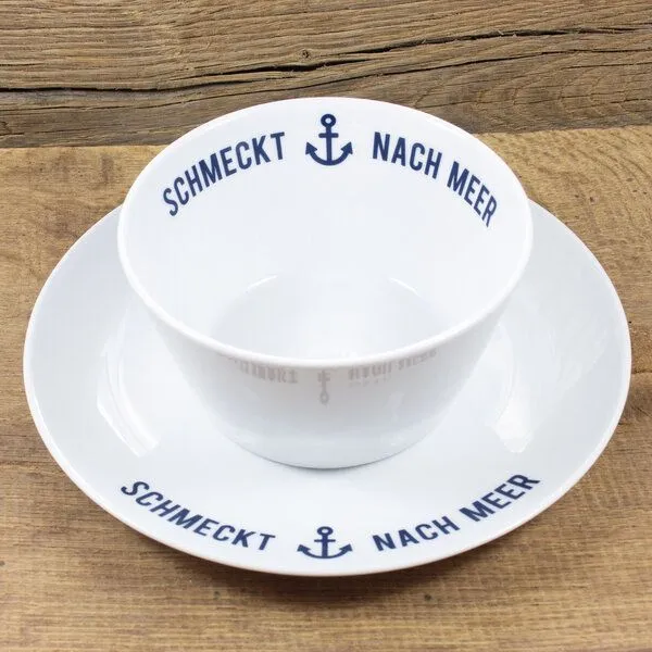 Bow & Hummingbird Bow & Hummingbird Porzellanschale Schmeckt nach Meer – Produktbild 3 von 4