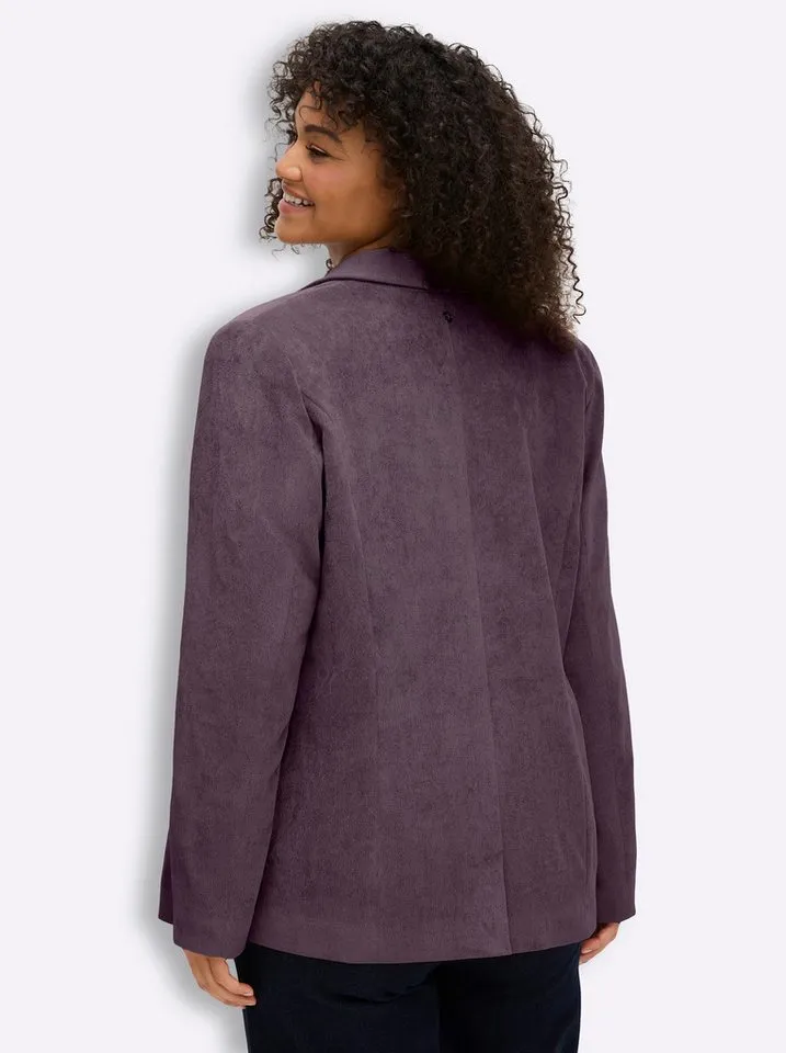 sheego sheego Blusenblazer Blazer Langarm, Lila, – Produktbild 2 von 5