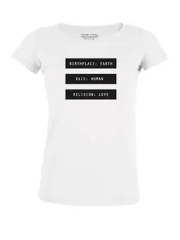 Human Family Human Family Damen Bio T-Shirt "Desires - Human Passport" in weiss – Produktbild 1 von 1