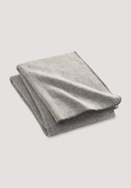 hessnatur hessnatur Decke MERLE aus reiner Bio-Baumwolle, Dunkel-grau, – Produktbild 3 von 4