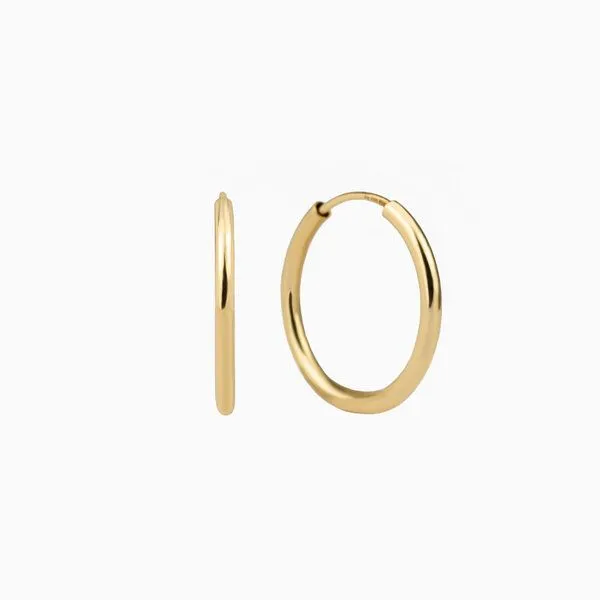 Paeoni Colors Paeoni Colors Klassische Creolen-Ohrringe aus 18k Gold Vermeil, 925 Sterling Silber, Größen S – Produktbild 1 von 4