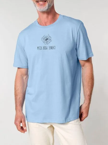Human Family Human Family Bio Unisex Rundhals T-Shirt "Create - Change your view", Hellblau, – Produktbild 2 von 4