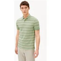 ARMEDANGELS ARMEDANGELS STRIPED POLO Herren Polo-Shirt aus 100% Bio-Baumwolle, Foam-oatmilk, – Produktbild 1 von 1