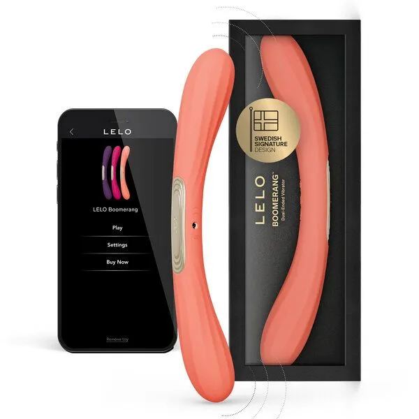 LELO Doppelvibrator - LELO BOOMERANG, Orange, – Produktbild 1 von 4