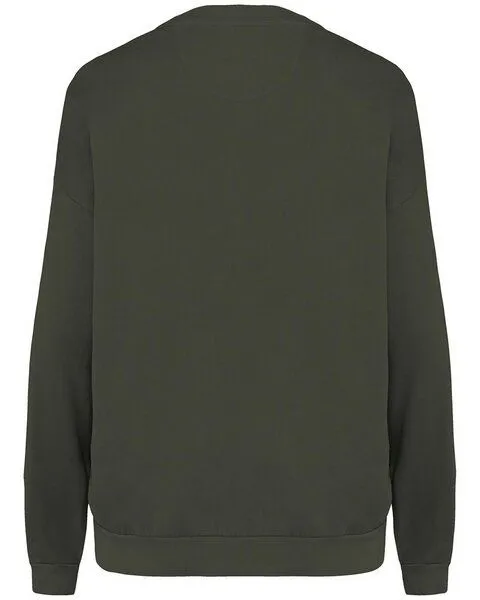 YTWOO YTWOO Unisex Oversized French Terry Sweatshirt aus 100% Bio-Baumwolle - Made in Portugal, Khaki, – Produktbild 4 von 4