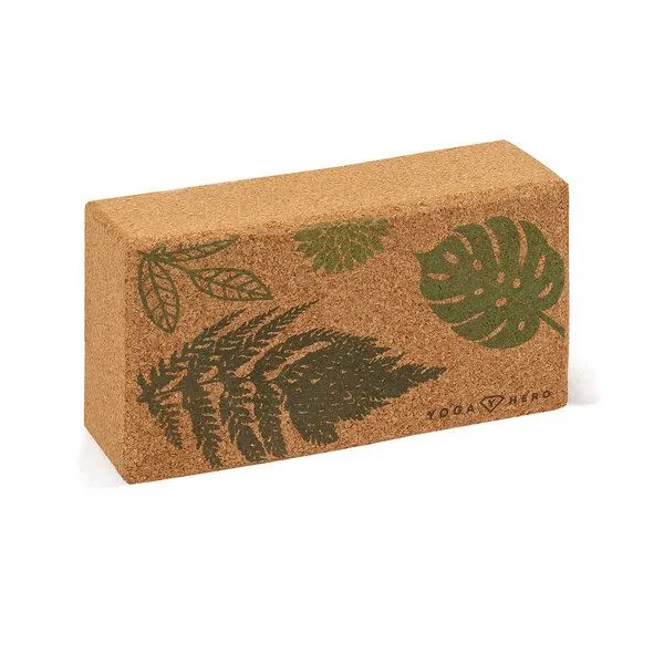 Yoga Hero Yoga Hero Yogablock aus Kork, Jungle (grün), – Produktbild 2 von 4