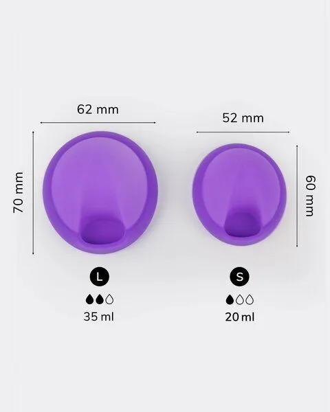 MYLILY MYLILY Menstruationsscheibe mit Mulde - 2er Set | inkl. Aufbewahrungsbeutel – Produktbild 3 von 4