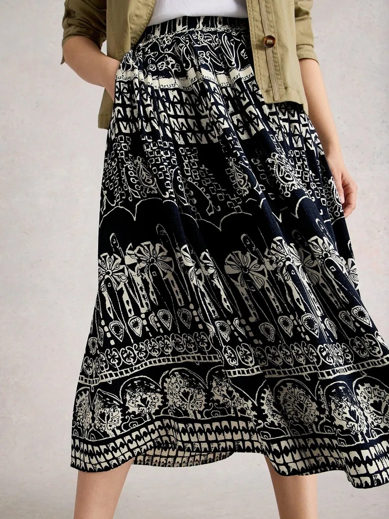 White Stuff White Stuff Midirock Abigail, Marine print, – Produktbild 1 von 4