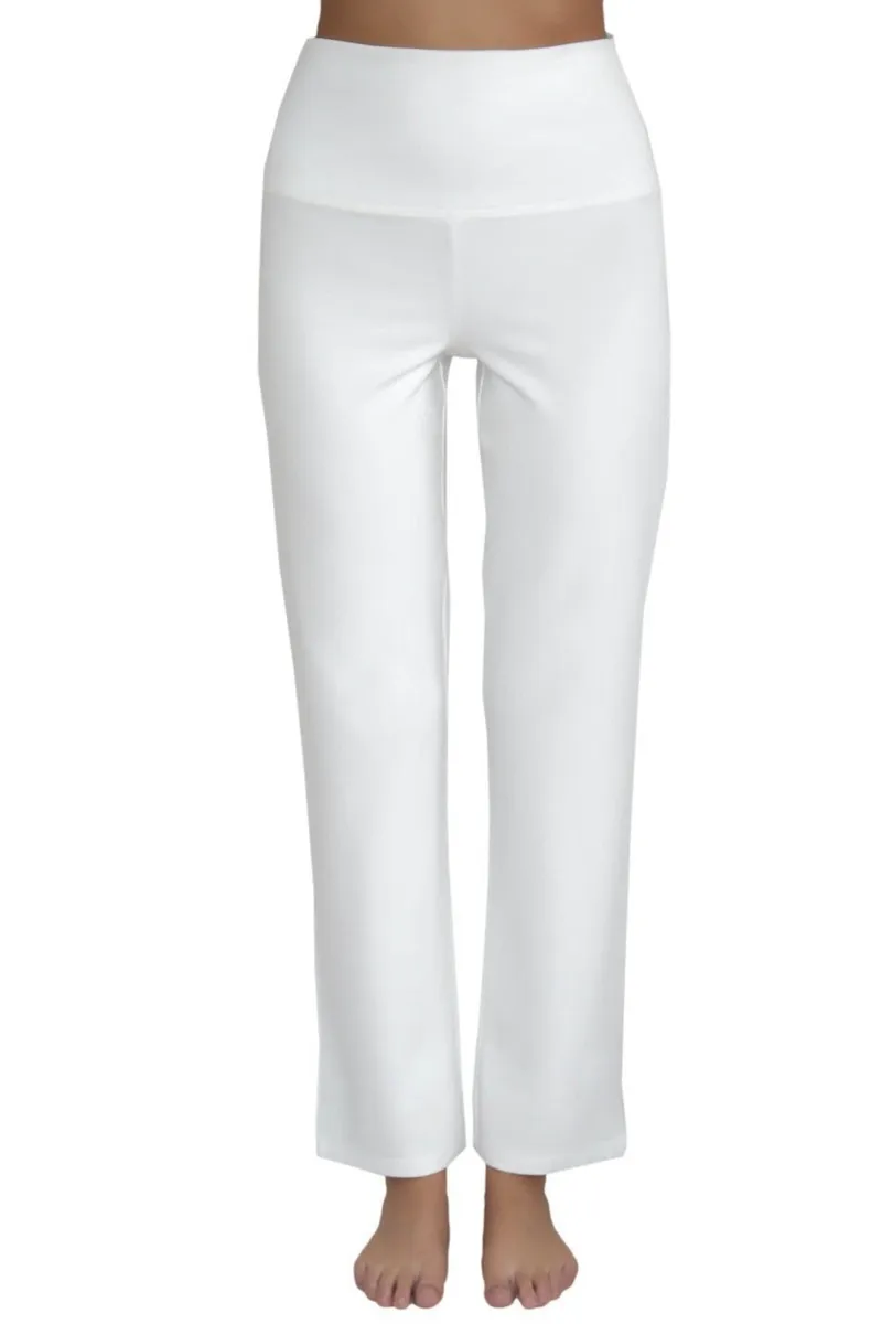 Leela Cotton Leela Cotton Damen vegan Yogahose Straight Leg, Weiß, – Produktbild 1 von 1