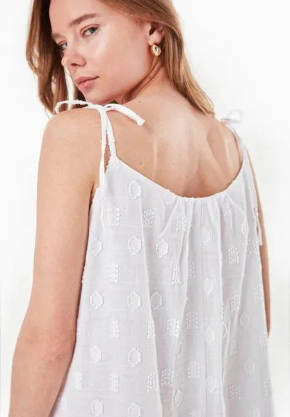 ORGANICATION ORGANICATION Kleid aus Bio-Baumwolle im Jacquardgewebe, White, – Produktbild 4 von 4