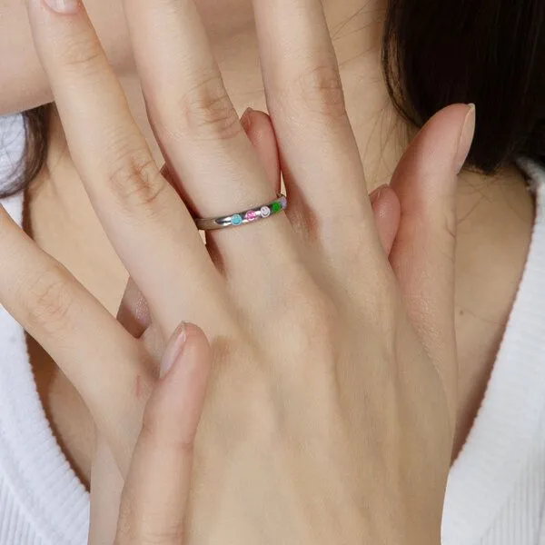ELEKTROPULLI Größenverstellbarer Smiley Ring Ø17mm von Elektropulli, Silber, – Produktbild 4 von 4