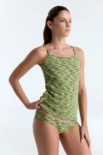 Leela Cotton Leela Cotton Damen Spaghettitop, Wiese, – Produktbild 1 von 4