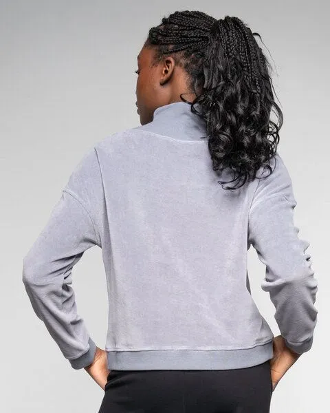 Alma & Lovis Alma & Lovis Sportiver Troyer aus softer Organic Cotton | Nicki Troyer, Platin (lila-grau), – Produktbild 4 von 4
