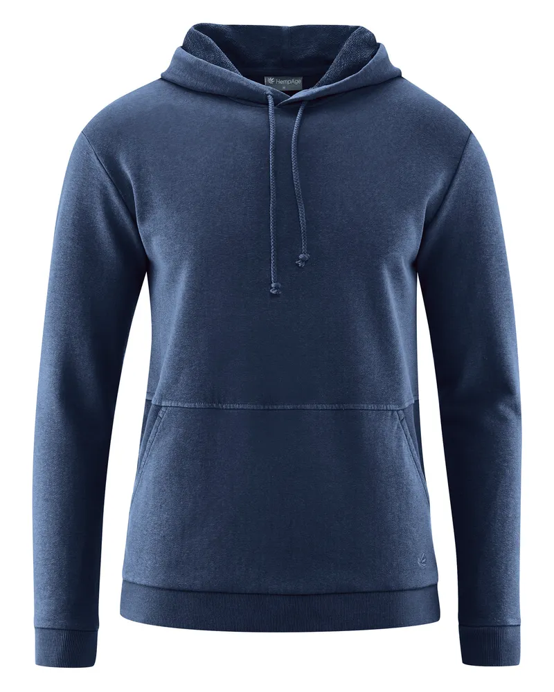 HempAge Hempage Herren vegan Hoodie Basic Marineblau, Blau, – Produktbild 1 von 2