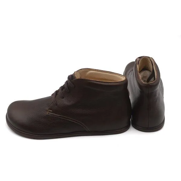 Pololo Pololo knöchelhoher Barfußschuh Dublin, pflanzlich gegerbtes Leder, Braun, – Produktbild 2 von 4