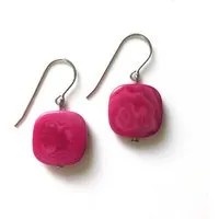 Mekhada Mekhada Tagua Ohrhänger CUADRO, Fuchsia, – Produktbild 1 von 1