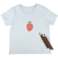 MelaDi Meladi Kinder Baby-Shirt aus Biobaumwolle - Erdbeere auf Natural Raw – Produktbild 1 von 1