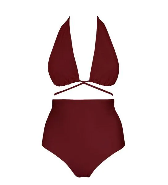 Anekdot Anekdot Bikini Set Versatile Top + Core High Slip, Merlot (red), – Produktbild 1 von 2