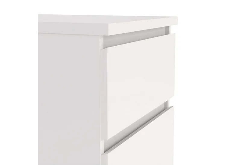 Home affaire Highboard Naia, Hochkommode, 5 Schubladen, Aufbewahrung, grifflose Front, Modern, skandinavisches Design, Schmal, in mehrere Farben, Weiß, – Produktbild 6 von 8