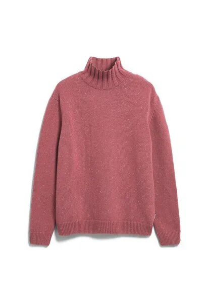 ARMEDANGELS ARMEDANGELS TWEED ROLLNECK Herren Strickpullover aus recycelter Woll-Mix, Velvet ember, – Produktbild 1 von 1