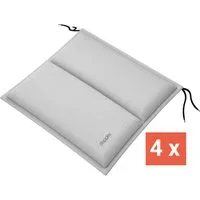 Doppler doppler Sitzkissen "CITY" mit Längssteppung, 4er-Pack, 48x48x6 cm, Polyester, hellgrau – Produktbild 1 von 1