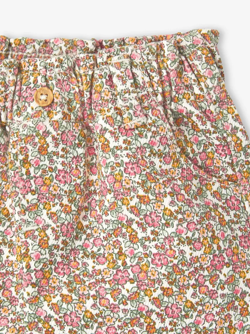 Vertbaudet Baby Shorts mit Blumenmuster, Wollweiß, – Produktbild 3 von 3