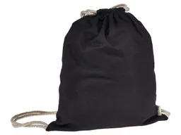 Memo memo Bio-Baumwoll-Turnbeutel, mit Fairtrade-Siegel, schwarz, 32 x 40 cm – Produktbild 1 von 1