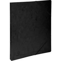 Exacompta 10 Exacompta Ringbücher, Colorspan-Karton, 355 g/m², DIN A4, Gummizug, 2 Ringe, schwarz – Produktbild 1 von 1
