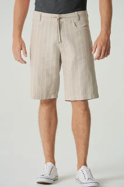 HempAge Hempage Herren vegan Shorts Gestreift Distel Beige, Beige, – Produktbild 2 von 2