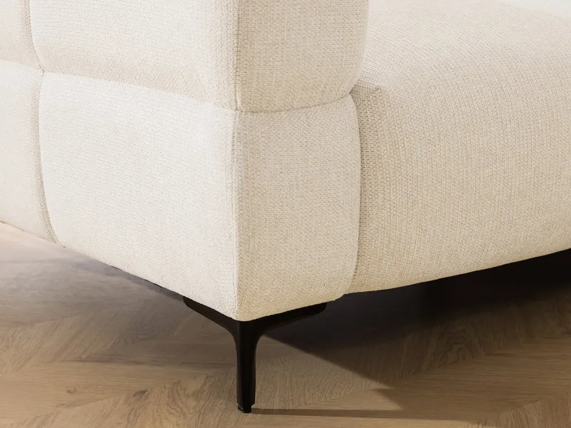 S-Style Möbel 2-Sitzer Sofa Cardea in Bubble-Optik aus weichem Strukturstoff, mit Wellenfederung und hohem Sitzkomfort, Beige, – Produktbild 4 von 5