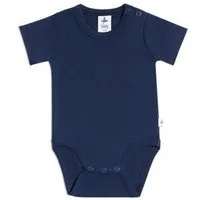 Leela Cotton 1er bis 6er Pack Baby kurzarm Body aus Bio-Baumwolle Rippjersey "Leela Cotton", Indigo, – Produktbild 1 von 1