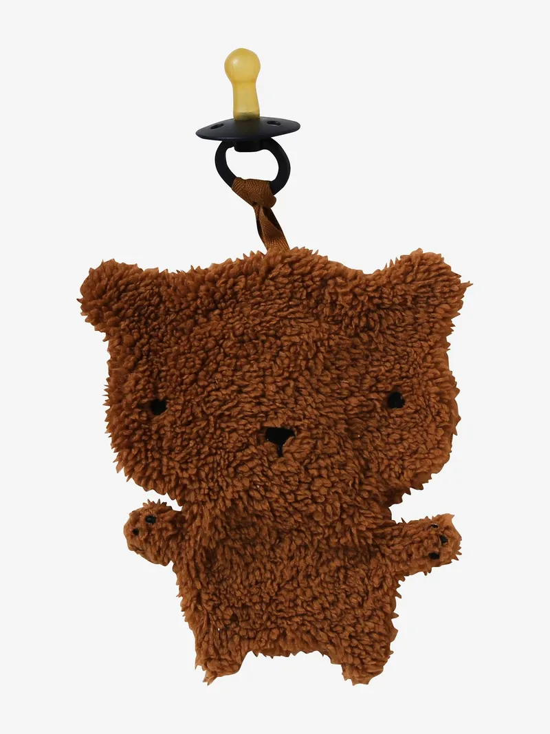 Vertbaudet Baby Schnullerkette mit Schmusetier pekannuss, Pekannuss, – Produktbild 2 von 4