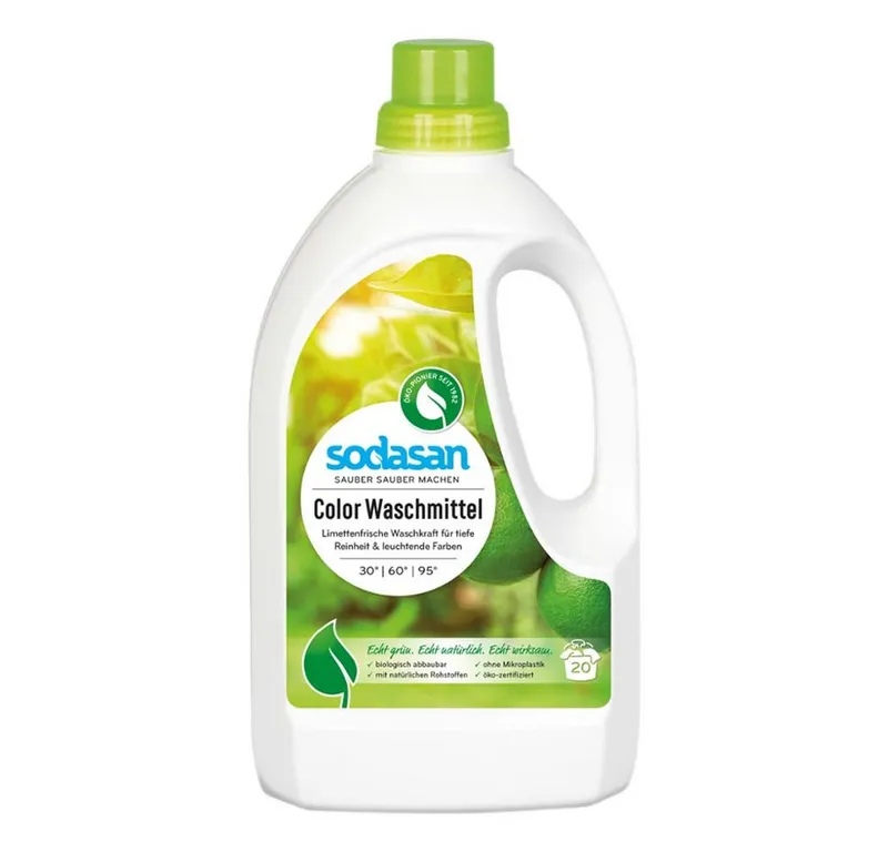 Sodasan Sodasan Flüssiges Waschmittel Color mit Limette – Produktbild 3 von 3