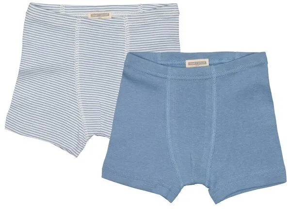 loud + proud loud + proud Babys & Kinder Doppelpack Boxer aus Feinripp, GOTS-zertifiziert, Dusk/blau, – Produktbild 2 von 4