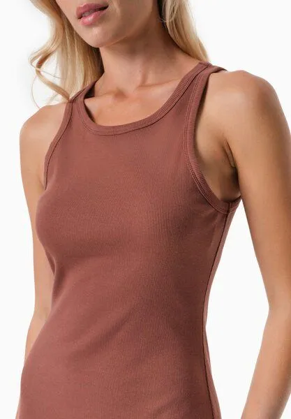 ORGANICATION ORGANICATION DERREN | Geripptes Kleid aus Bio-Baumwolle, Coffee brown, – Produktbild 4 von 4
