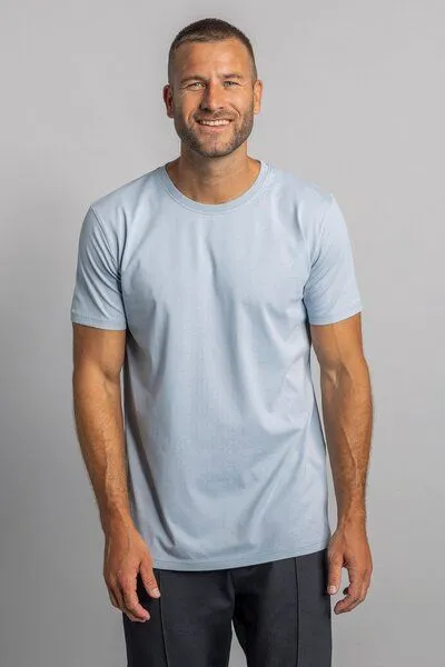 DIRTS dirts Premium Blank T-Shirt SLIM, Mellow blue, – Produktbild 1 von 5