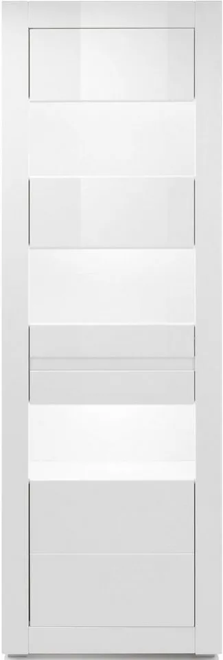 Home affaire Vitrine Carat Höhe 198 cm, zwei Leisten angeliefert, 1 x grau, 1 x weiss, Weiß, – Produktbild 7 von 8