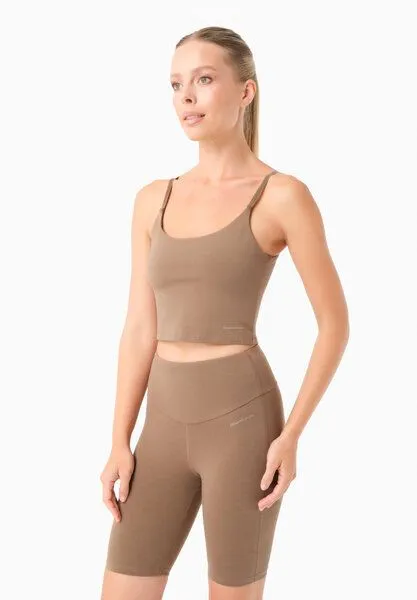ORGANICATION ORGANICATION TARRA | Crop-Top aus Bio-Baumwolle, Gravel, – Produktbild 3 von 3