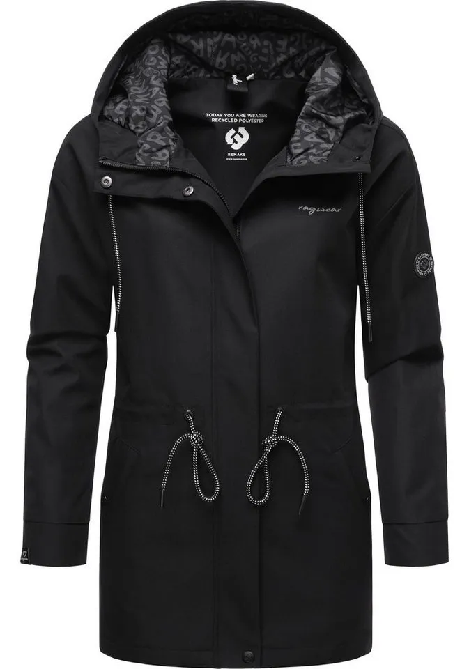 ragwear ragwear Outdoorjacke Urbanna Remake Wasserdichte Übergangsjacke, Schwarz, – Produktbild 5 von 5