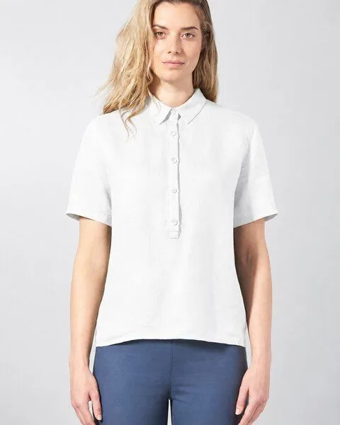 HempAge HempAge 100% Schlupfbluse Damen, White (weiss), – Produktbild 2 von 4