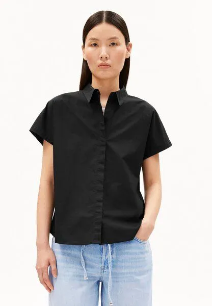 ARMEDANGELS ARMEDANGELS LARISAANA Damen Bluse aus 100% Bio-Baumwolle, Black, – Produktbild 1 von 4