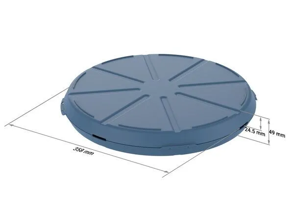 REuse REuse Pizzabox Verpackung - Essensbehälter, Behagliches blau, – Produktbild 4 von 4