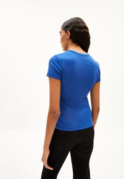 ARMEDANGELS ARMEDANGELS KARDAA Damen Ripp-T-Shirt aus Bio-Baumwoll Mix, Dynamo blue, – Produktbild 2 von 4