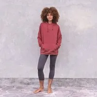 Jaya Jaya HOODIE RELAX - Oversize Kaputzenpulli aus Bio-Baumwolle, Marsalared/rot, – Produktbild 1 von 1