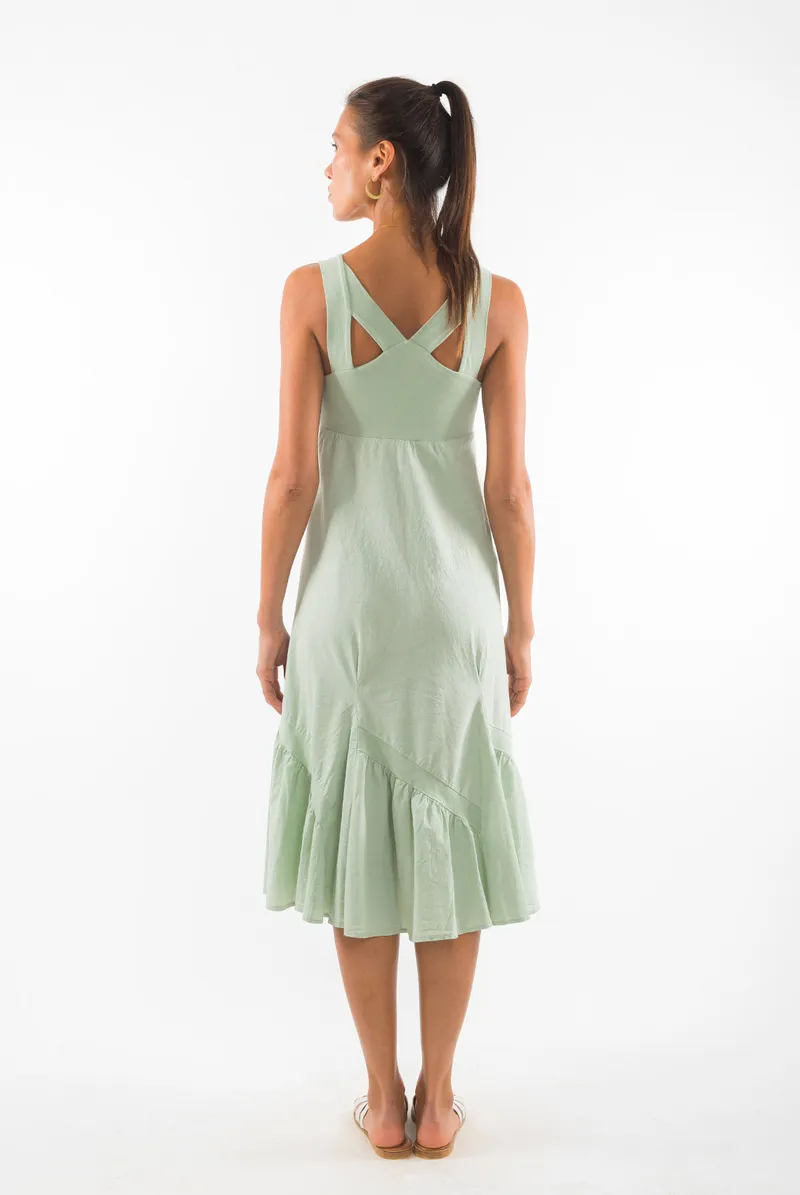 RAVENS VIEW IBIZA RAVENS VIEW IBIZA Damen vegan Kleid Coco Light Aloe Grün, Hellgrün, – Produktbild 1 von 2
