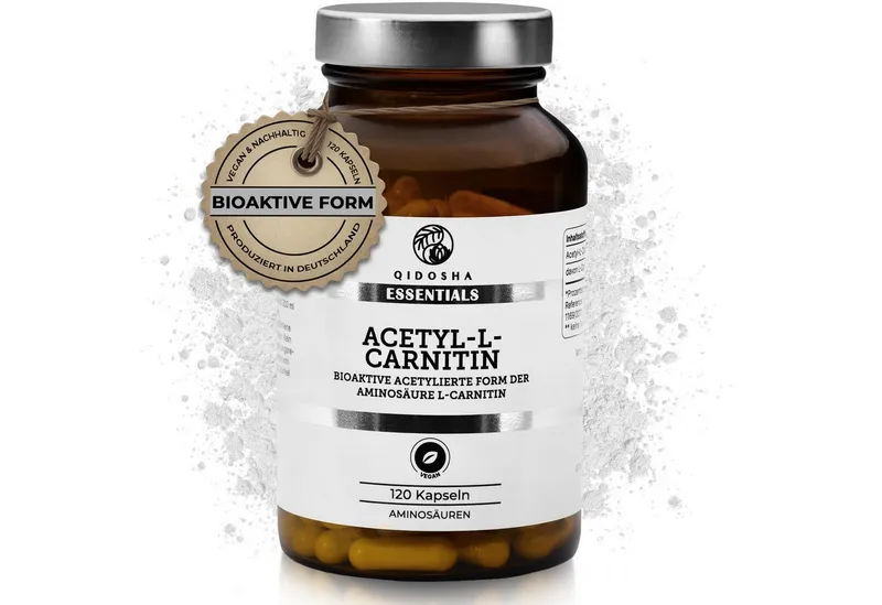 QIDOSHA Acetyl L-Carnitin 500 mg Hartkapsel, 1 er 120 St., 72 g, ALCAR Formel – Produktbild 1 von 4