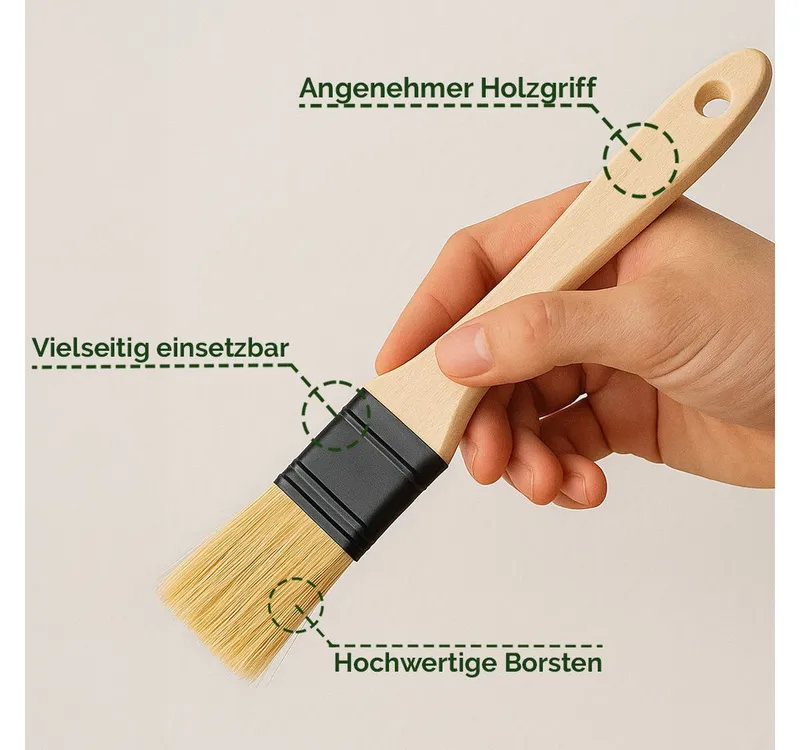 Veluxis Renovierungsset Veluxis®Pinsel-Set 10-teilig–Malerpinsel aus FSC-Holz mit Kunstborsten, Profi Malerzubehör für präzises & sauberes Streichen – Produktbild 5 von 5