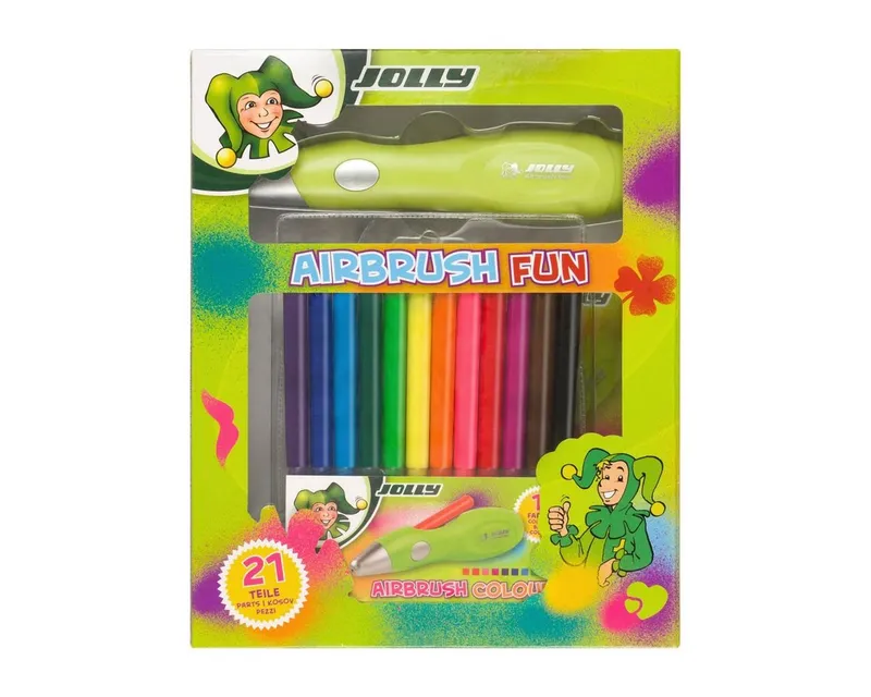 Jolly Jolly Kreativset Elektrischer Airbrush-Stift für Kinder inkl. Vorlagen (Airbrush Fun), (21-tlg), Bunt, – Produktbild 2 von 5