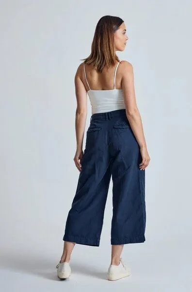 Flax and Loom Flax and Loom Leinen Culotte Betty, Navy, – Produktbild 3 von 5