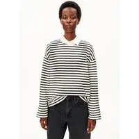 ARMEDANGELS ARMEDANGELS FRANKAA MAARLEN STRIPE Damen Sweatshirt aus Bio-Baumwolle, Undyed-black, – Produktbild 1 von 1